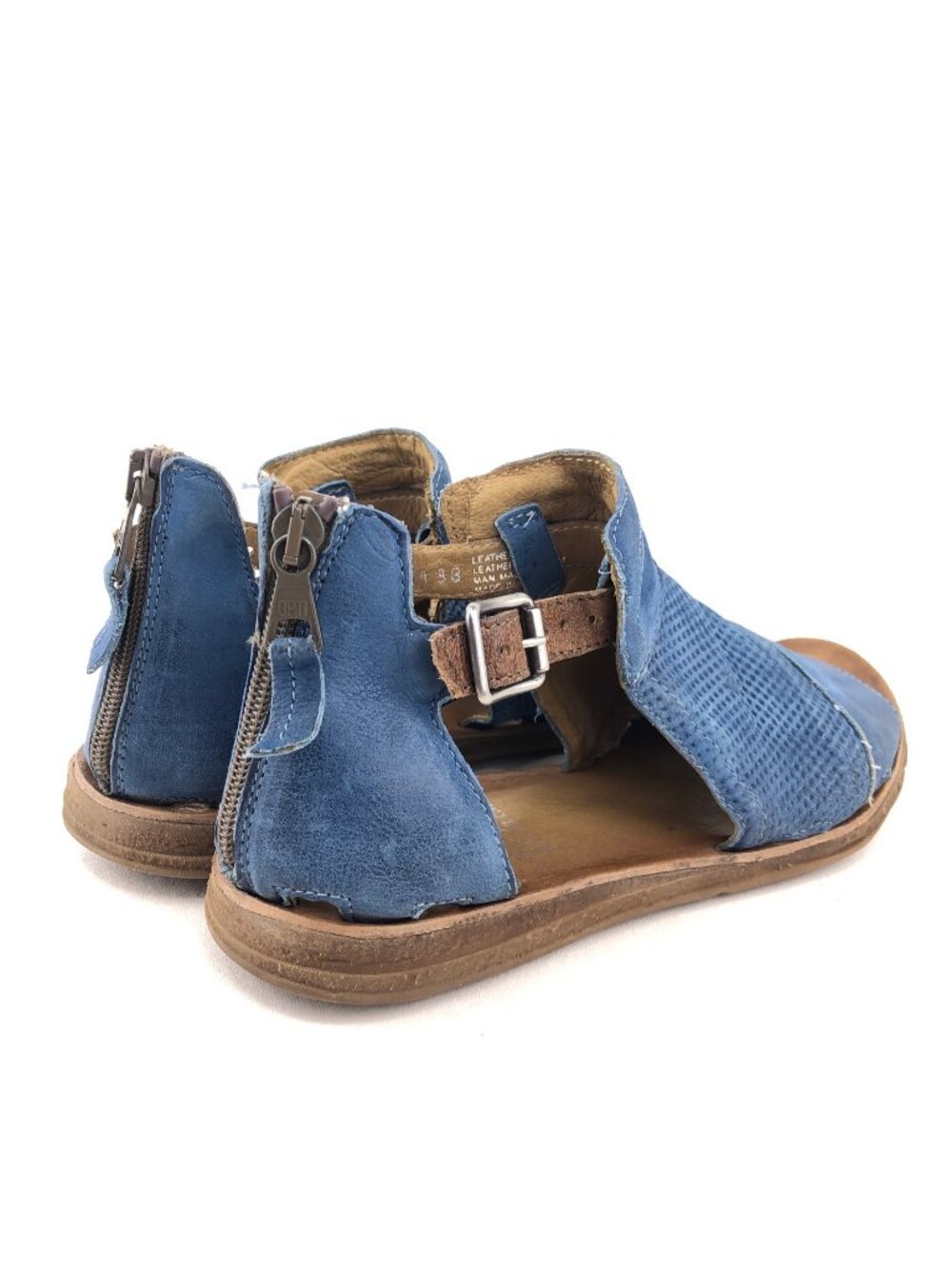 Miz Mooz Fiona Blue Leather Sandals - Picture 5 of 14